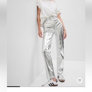 Gap High Rise Silver Pants Size 4